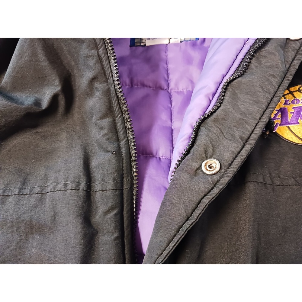 Vintage Los Angeles Lakers Jacket Mens Large Black Purple Starter *Read Descrip. - Picture 8 of 16
